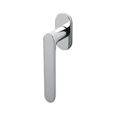 Maniglia martellina Dk Icona Olivari per serramento, lunghezza quadro 7x42 mm, Ottone finitura Cromo Lucido