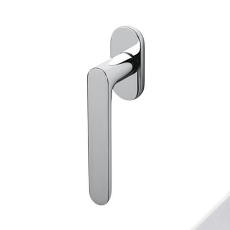 Maniglia martellina Dk Icona Olivari per serramento, lunghezza quadro 7x42 mm, Ottone finitura SuperInox Satinato