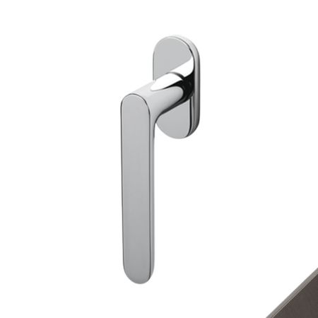 Maniglia martellina Dk Icona Olivari per serramento, lunghezza quadro 7x42 mm, Ottone finitura SuperAntracite Satinato