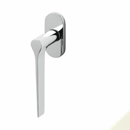 Maniglia martellina Dk Lama L Olivari per serramento, lunghezza quadro 7x42 mm, Ottone finitura Bianco Opaco