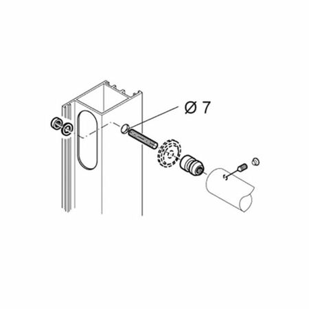 Kit di fissaggio singolo non passante Fix.620.000I Pba per maniglioni diametro 16 mm, Acciaio finitura Zincato