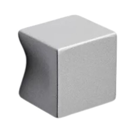 Pomolo PO459 Pamar per mobilie, dimensioni 20x20 mm, sporgenza 18 mm, Zama finitura Alluminio Opaco