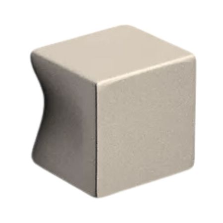 Pomolo PO459 Pamar per mobile, dimensioni 20x20 mm, sporgenza 18 mm, Zama finitura Nichel Lucido Satinato
