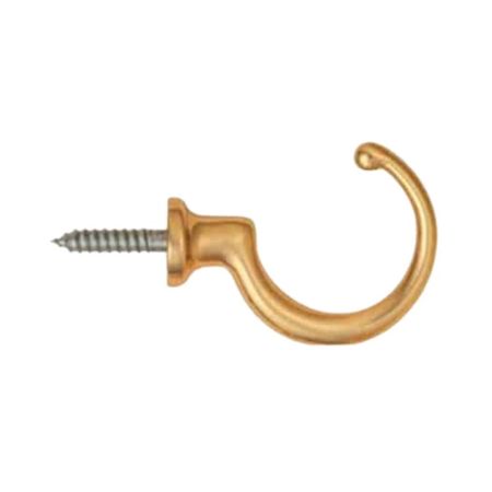 Gancio 1505-42 Porro per appenderia, dimensione 42x32 mm, Ottone finitura Oro Lucido Verniciato