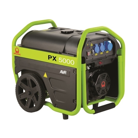 Generatore di corrente PX5000 Pramac, motore benzina, portatile con ruote, avviamento a strappo, monofase potenza 3,9 Kw