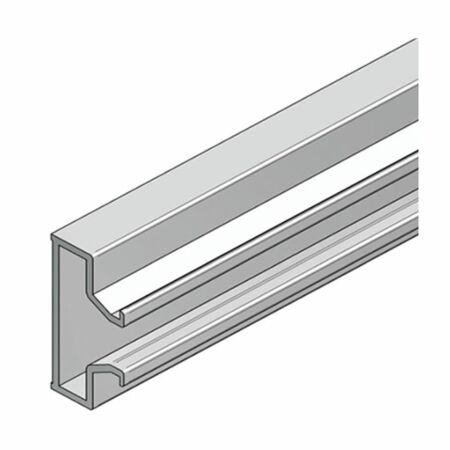 Profilo Dogato standard DS01 per pannelli in legno a partire da 18 mm, lunghezza 2400 mm, Alluminio finitura Argento