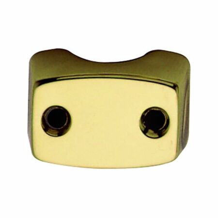 Passante 411NT Ovalino 190 Reguitti per asta esterna, dimensioni 34x23x113 mm, finitura Oro Lucido