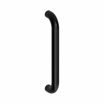 Maniglione Atlanta 3A0 Reguitti per porta, dritto, diametro 30 mm, interasse 350 mm, Acciaio Inox finitura Nero Opaco