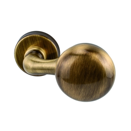 Pomolo girevole Apollo 055 Reguitti per porta, su rosetta tonda, diametro 54 mm, Ottone finitura Bronzo Graffiato