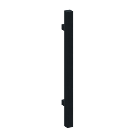 Maniglione Toronto Reguitti per porta, supporti dritti, dimensioni 25x1160, interasse 1000 mm, Acciaio Inox finitura Nero Opaco