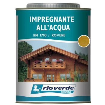 Impregnante ad acqua Rioverde RM1710 Renner, per legno, confezione 2500 ml, finitura Rovere