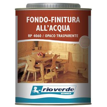 Vernice ad acqua Rioverde RP4060 Renner, per legno, confezione 750 ml, finitura Trasparente Opaco
