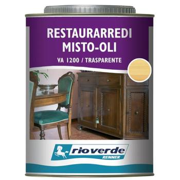 Restaurarredi misto-oli Rioverde VA1200 Renner, per legno, confezione 750 ml, finitura Trasparente