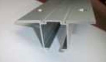 Binario in alluminio con ali, dimensione 990 mm, per telai in legno per porte rototraslanti