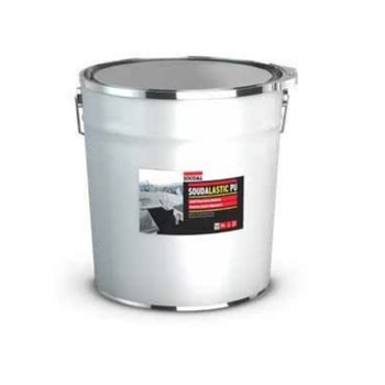 Impermeabilizzante Soudalastic PU Soudal, membrana per edilizia, poliuretanica liquida, latta 25 Kg, finitura Grigio Chiaro