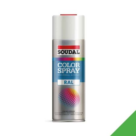 Vernice acrilica Color Spray Ral Soudal per superfice, bomboletta 400 ml, colore Verde Giallo