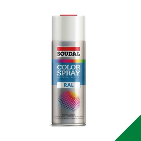 Vernice acrilica Color Spray Ral Soudal per superfice, bomboletta 400 ml, colore Verde Menta