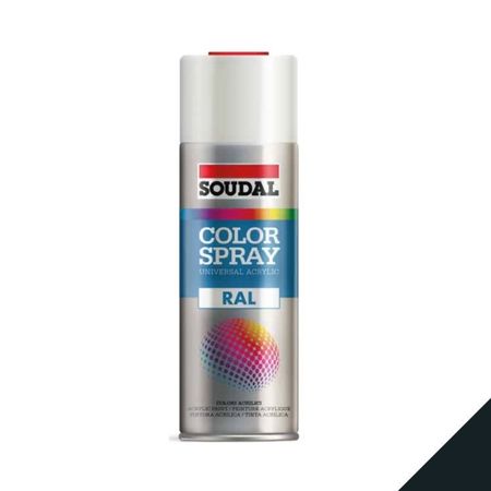 Vernice acrilica Color Spray Ral Soudal per superfice, bomboletta 400 ml, colore Grigio Nerastro
