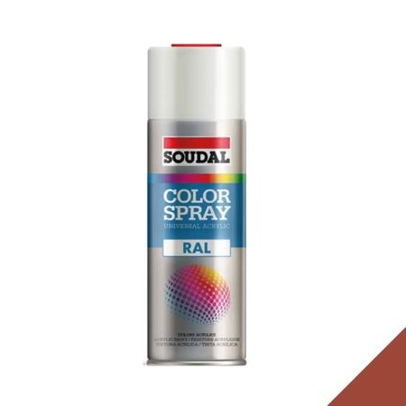 Vernice acrilica Color Spray Ral Soudal per superfice, bomboletta 400 ml, colore Marrone Rame