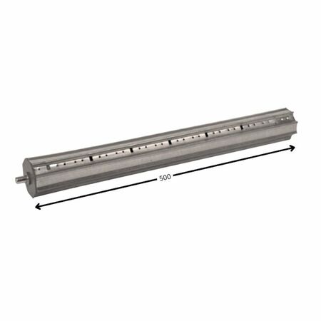 Prolunga con calotta Sames per rullo ottagonale, sezione 60 mm, con perno diametro 12 mm, lunghezza 500 mm, Acciaio finitura Zincato