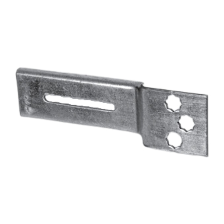 Mensola diritta per supporto a telaio tipo Torino Sames per tapparella avvolgibile, con piega 11 mm, fori a stella diametro 10 mm, finitura Zincato