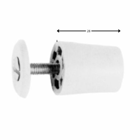 Tappo di arresto Sames per tapparella avvolgibile, lunghezza 28 mm, materiale Plastica, finitura Bianco