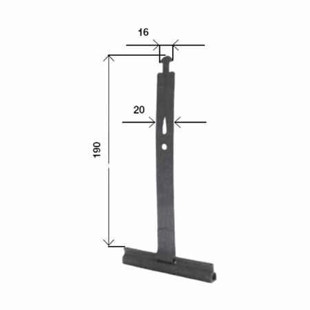 Molla di sicurezza 216 Sames per avvolgibile, per stecca 14 mm, profilo alluminio H 18 mm, Alluminio finitura Grezzo