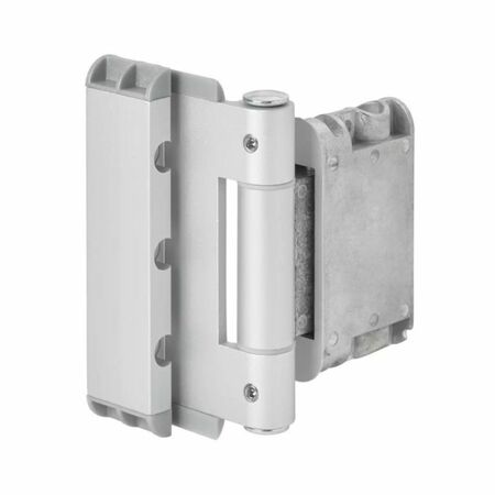 Cerniera ad incasso Easy 3D SFS per portoncino in legno, regolabile battuta 20, diametro 20 mm, portata 160 Kg, Acciaio e Alluminio finitura Cromato Opaco