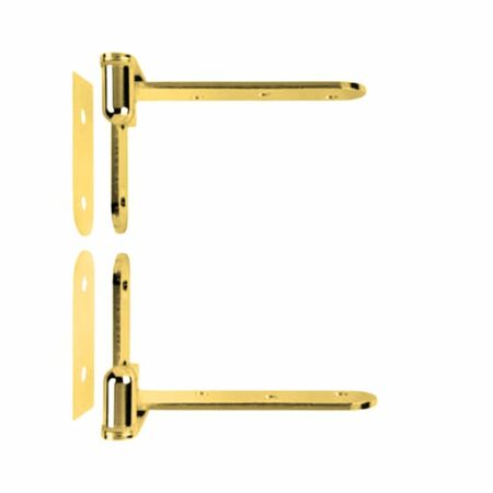 Cerniera a bilico cilindrica Cab Sfs 1272496 per porte in legno a filo, portata 40 kg, Acciaio finitura Ottonato Lucido