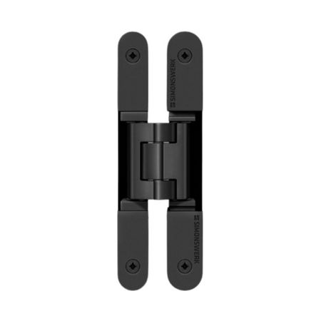 Cerniera invisibile Tectus TE 240 3D Simonswork per porte a filo, portata 60 Kg, Acciaio e Alluminio finitura Rustic Umber Sw156