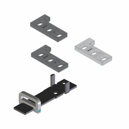 kit di trascinamento Sliding per porte scorrevoli parallele, Alluminio finitura Nero