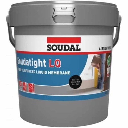 Barriera vapore Soudatight LQ Soudal, membrana per chiusura ermetica di giunti e connessioni, secchio 4,5 kg, finitura Bianco