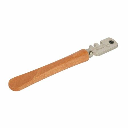Tagliavetro 6 rotelle 0-14-040 Stanley per incisioni su vetro o piastrelle, rotella diametro 5 mm, Acciaio al carburo con manico in Legno