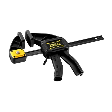Strettoio a barra FatMax L Stanley per una mano, con grilletto ergonomico e ganascia reversibile, apertura 450 mm, scartamento 82 mm