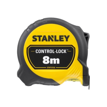 Flessometro magnetico Control-Lock Stanley, con pulsante di bloccaggio, ergonomico, larghezza lama 25 mm, lunghezza 8000 mm