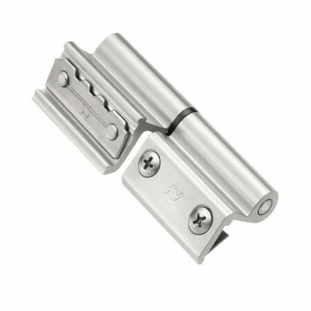 Cerniera a 2 ali Morsa+ Savio 1121.1 per profilo CU, portata 80-90 kg, finitura Inox PVD