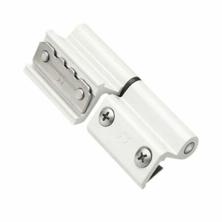 Cerniera a 2 ali Morsa+ Savio 1121.13 per profilo DOMAL40, portata 80-90 Kg, finitura Bianco