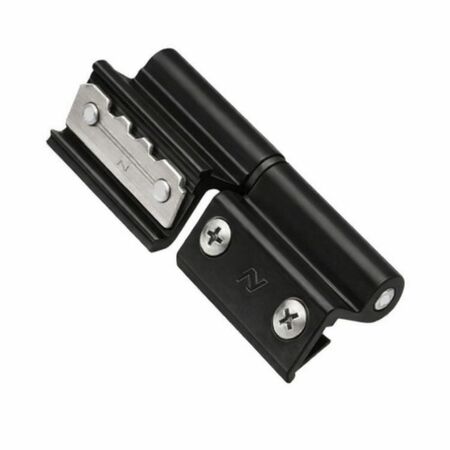 Cerniera a 2 ali Morsa+ Savio 1121.13 per profilo DOMAL40, portata 80-90 Kg, finitura Nero Gloss