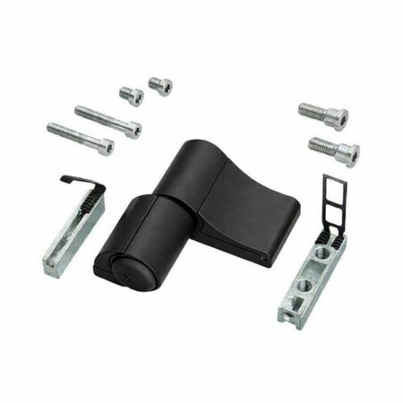 Cerniera registrabile 2 ali Mechanica Savio 1145/53, ala maschio ridotta, interasse 53 mm, portata 80-100 Kg, finitura Nero Gloss