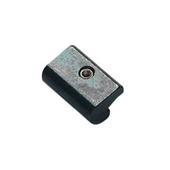 Ferrogliera Savio 1405.1, per cremonese profilo R40, dimensioni 25x16,1x7,5 mm, finitura Zincata Nera