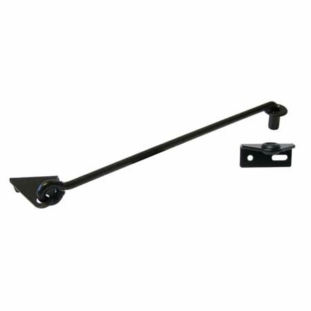 Fermapersiana ad asta 7705406 Torbel, Destro, lunghezza 384 mm, completo di accessori, finitura Nero Ral 9005