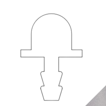 Binario inferiore 620 Terno per Scorribase anta mobile, dimensione incastro 6x3 mm, Alluminio Argento Anodizzato