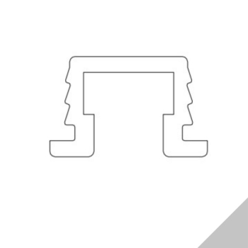 Binario superiore 2090 Terno per Scorribase anta mobile, dimensione incastro 8x12 mm, materiale Alluminio Argento Anodizzato