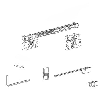 Kit Living Top 2654 Terno per ante sospese, con 2 fermi ammortizzati, portata 30 Kg