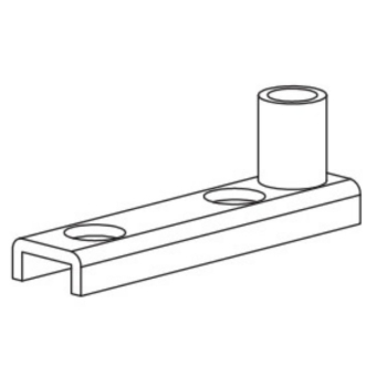 Guida inferiore 124 Terno per ante scorrevoli, con rullo diametro 10 mm, finitura Zincato