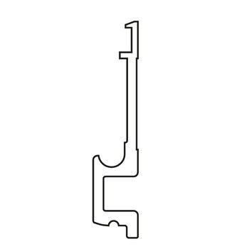 Binario Diva Air 1450 Terno, per porta da interno, portata 80 Kg, lunghezza 4000 mm, materiale Alluminio Anodizzato Argento