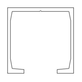Binario Superiore 1080 Terno, per porta e sistemi scorrevoli, dimensione 31x31 mm, portata 120 Kg, lunghezza 1650 mm, Alluminio finitura Anodizzato Argento