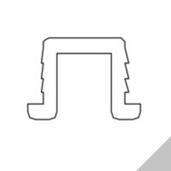 Canalina superiore 730 Terno per Scorribase anta mobile, dimensione incastro 9x10 mm, asta da 3 mt, materiale Pvc Argento