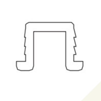 Canalina superiore 730 Terno per Scorribase anta mobile, dimensione incastro 9x10 mm, asta da 3 mt, materiale Pvc Bianco