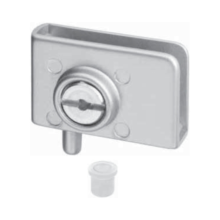 Cerniera CF01173 Confalonieri per anta in vetro spessore 6 mm Destra, diametro perno 7,5 mm, dimensioni 38x24 mm, finitura Argento